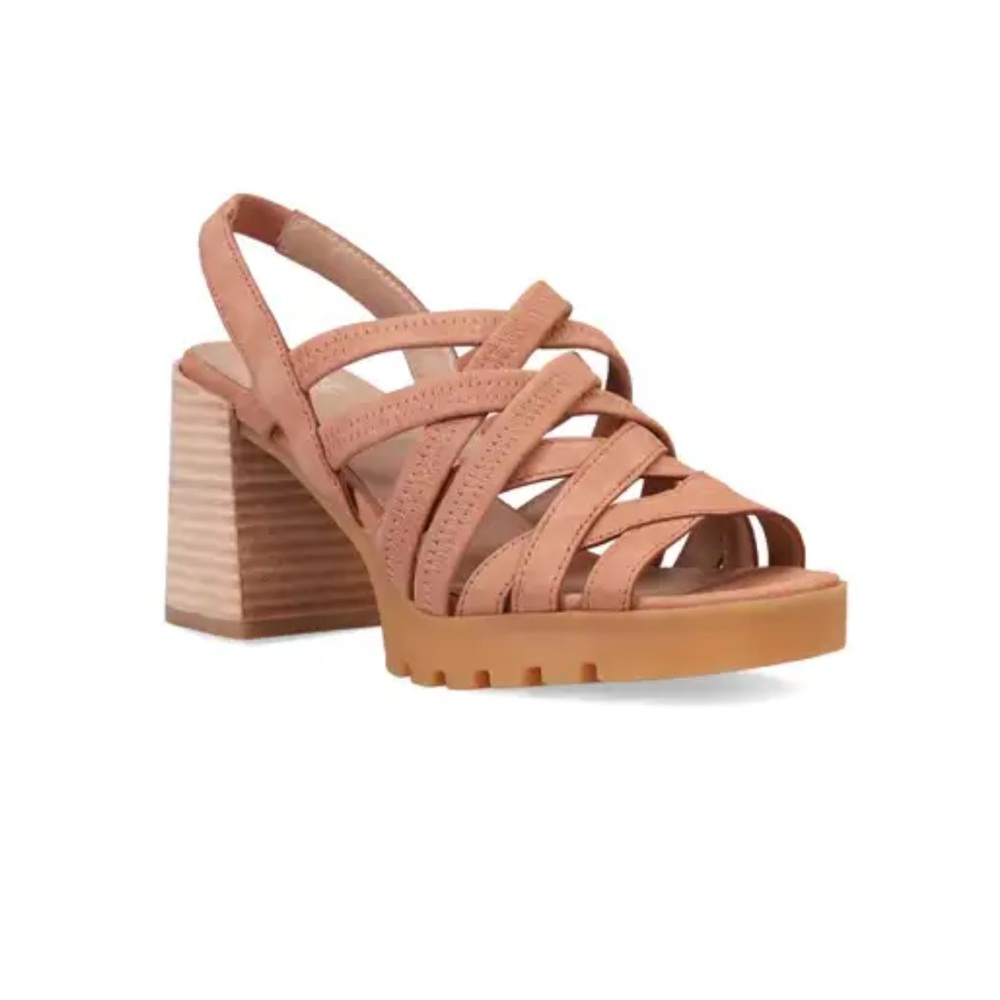 Eileen Fisher Tally Strappy Slingback Platform Sandals - Honey